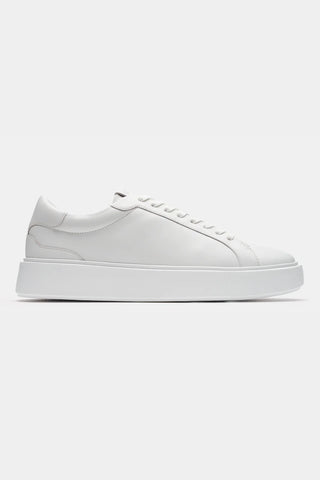 Mens Classic White Leather Trainers