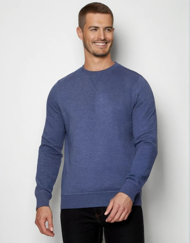 Men's Crew Neck Sweater In Blue