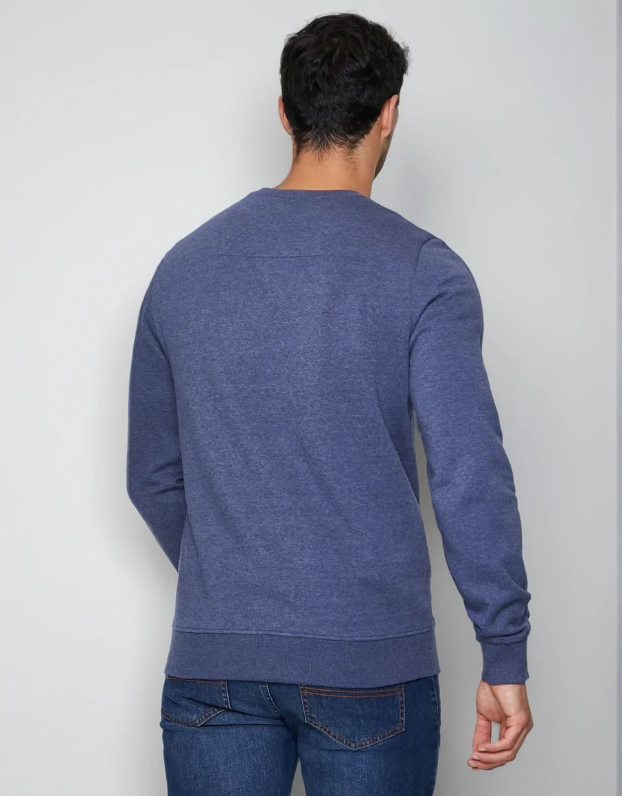 Men's Crew Neck Sweater In Blue