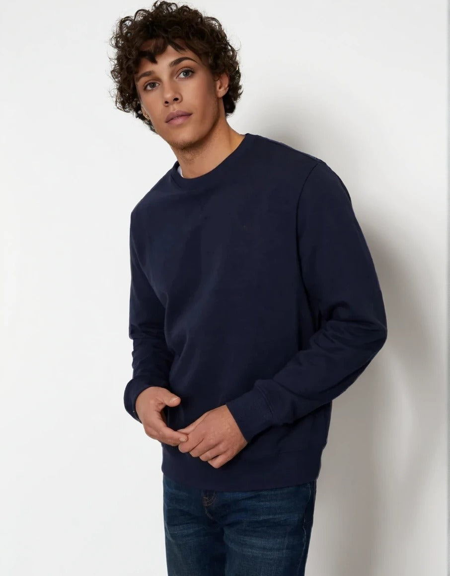 Men's Crew Neck Sweater In Navy