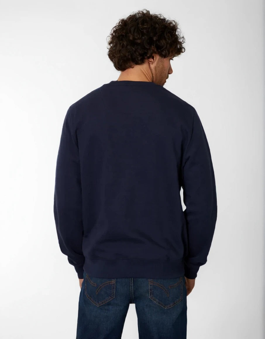 Men's Crew Neck Sweater In Navy