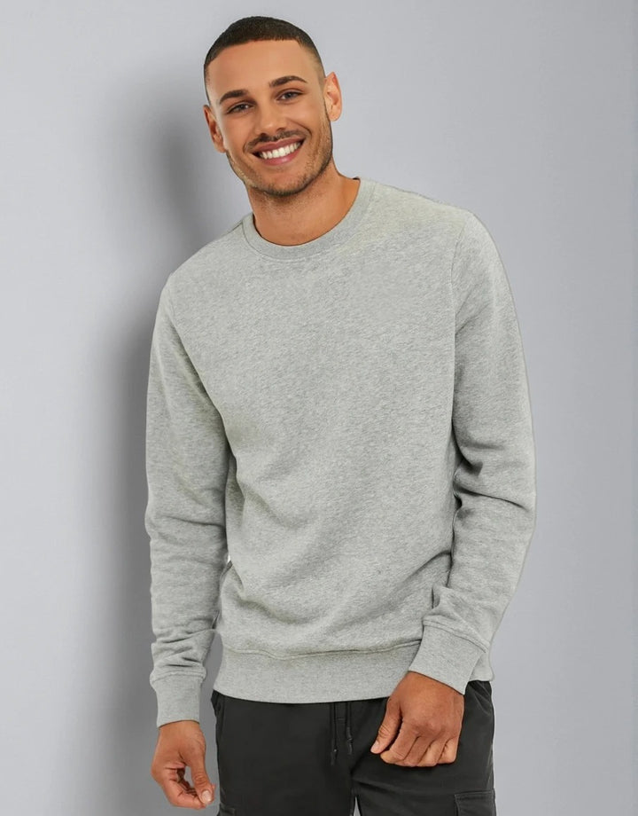 Men's Crew Neck Sweater In Grey