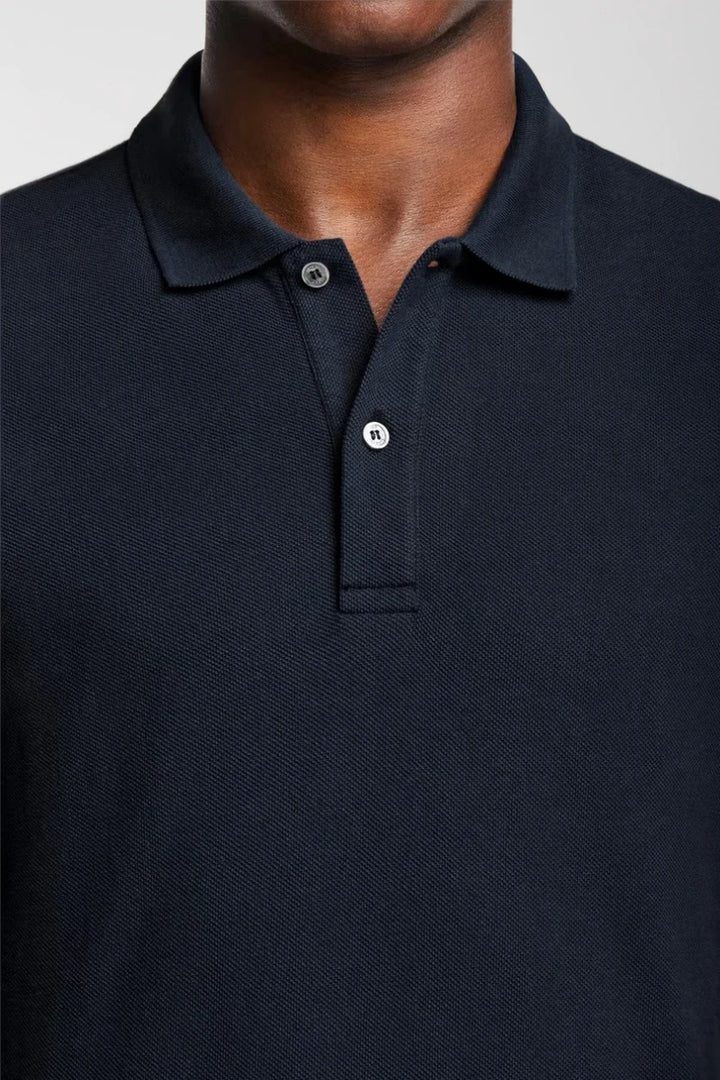 Polo-T-Shirt aus Piqué-Baumwolle für Herren in Marine