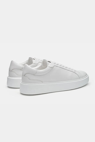 Mens Classic White Leather Trainers