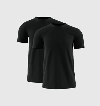 Pack Of 2 Men's Muscle Fit Black T-Shirt
