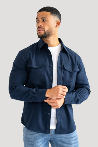 Mens  Lightweight Blue Premium Overshirt