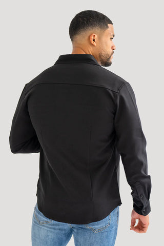Mens  Lightweight Black Premium Overshirt