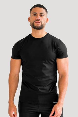 Mens Muscle Fit Black T-Shirt