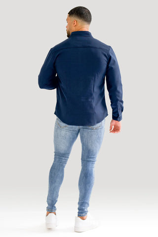 Mens  Lightweight Blue Premium Overshirt