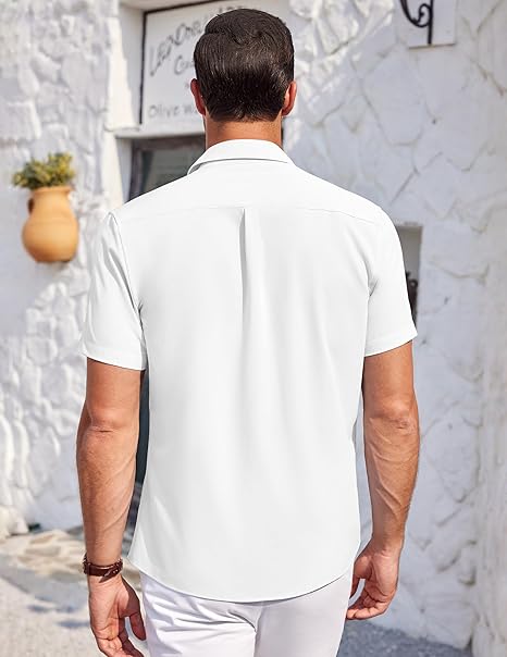 Mens Linen Shirt In White