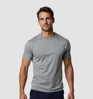 Mens Muscle Fit Grey T-Shirt