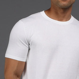 Muscle Fit Rich Cotton White T-Shirt