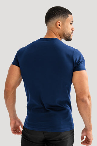 Mens Muscle Fit Navy T-Shirt