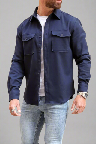 Mens  Lightweight Blue Premium Overshirt