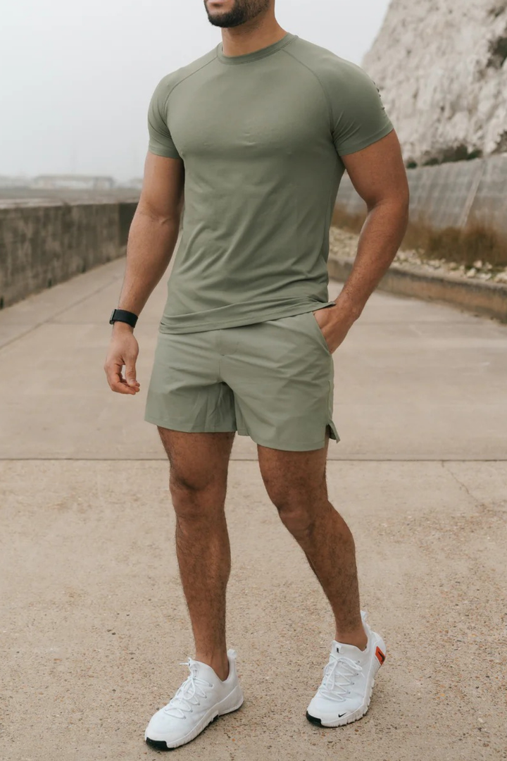 Muscle Fit Training Army Green T-Shirt