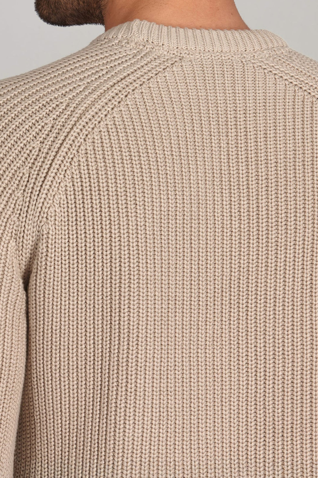 Men's Caramel Merino Wool Crew Neck Jumper